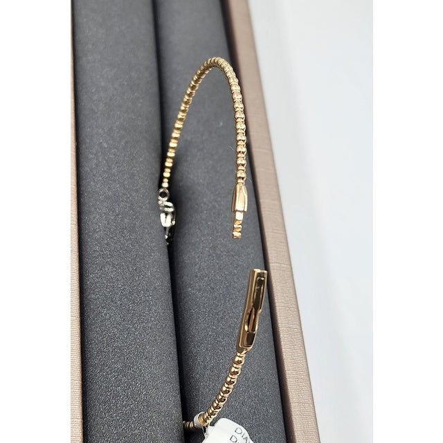 Early 21st Century 0.64 Ct Natural Sapphire & Diamond Flexible Bracelet For Sale - Image 5 of 9
