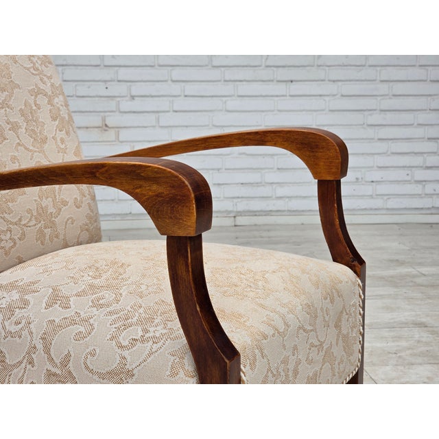 Danish Beech Armchair with Wool Upholstery, 1960s For Sale - Image 18 of 18