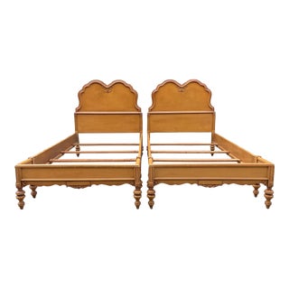 1940s Vintage French Provincial Twin Beds- a Pair For Sale