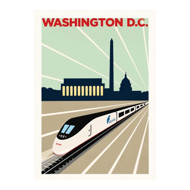 Michael Schwab - Washington, d.c. - Acela - Amtrak, C. 2004, Poster on Paper For Sale