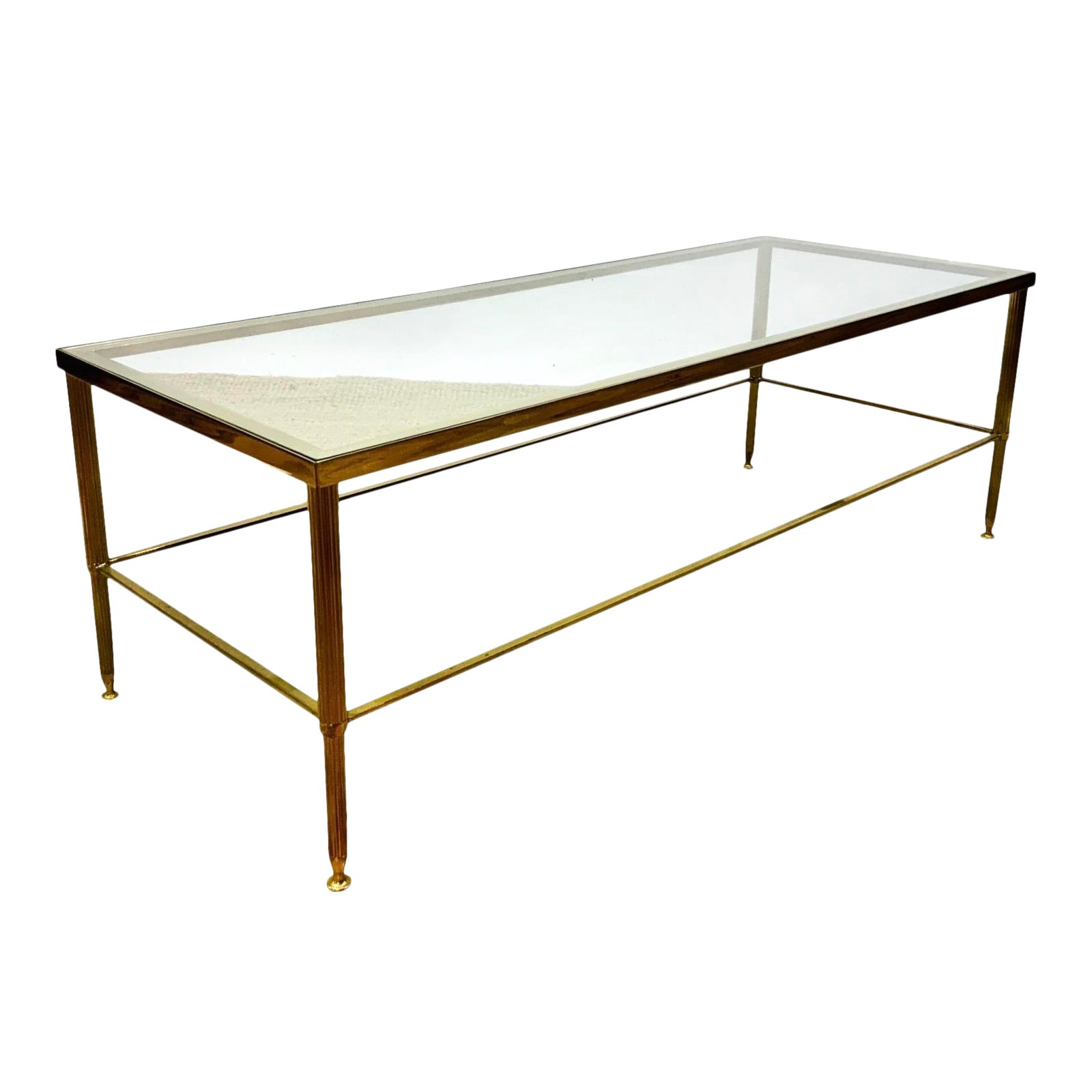 Vintage Brass And Glass Coffee Table Chairish