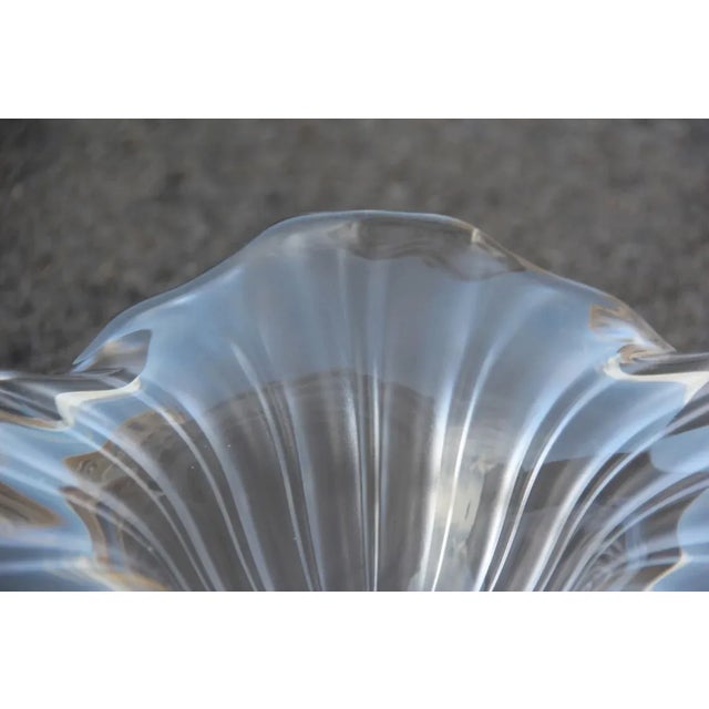 Vintage Italian Frosted Glass Bowl For Sale - Image 6 of 11