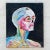 Bring a bold and dynamic piece of art into your space with this Vintage Boho Abstract Skull Oil Painting on Canvas. This...