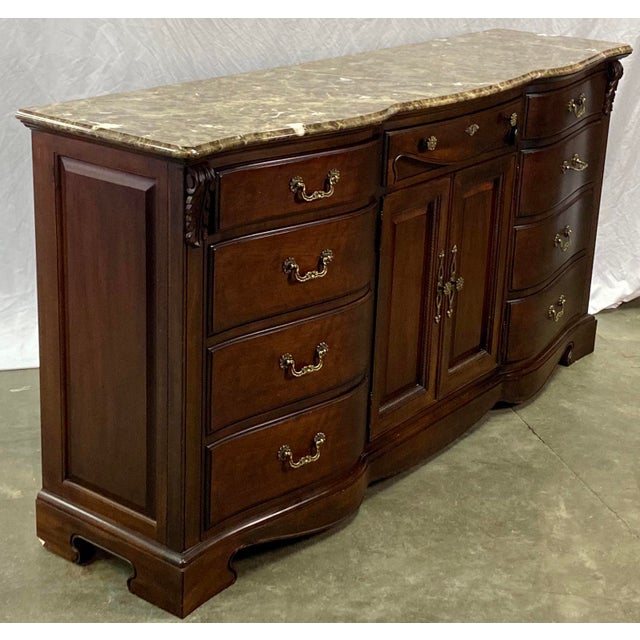 Vintage Thomasville Mahogany Marble Top 12 Drawer Dresser Chairish