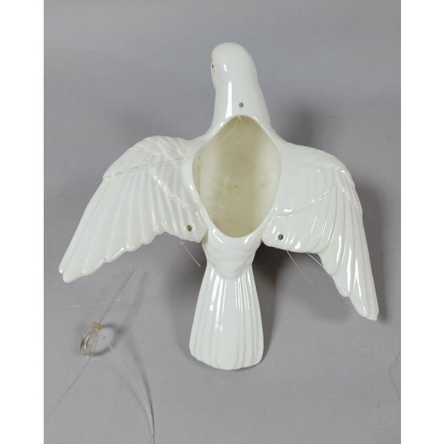 Realism Vintage Fitz and Floyd White Dove Hanging Planter For Sale - Image 3 of 6