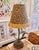 Traditional Vintage Palm Tree Small Table Lamp With Custom Leopard Fringe Shade For Sale - Image 3 of 6