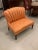 Art Deco Art Deco Salmon Pink Upholstered Love Seat With Seashell Motif For Sale - Image 3 of 13