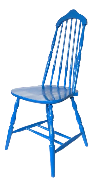 Spindle Back Blue Chair