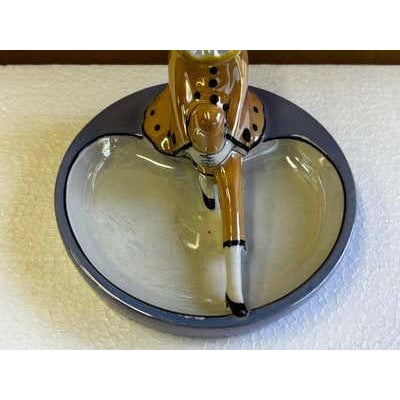 Gray Noritake Harlequin Figure with mask sitting in a bowl For Sale - Image 8 of 8