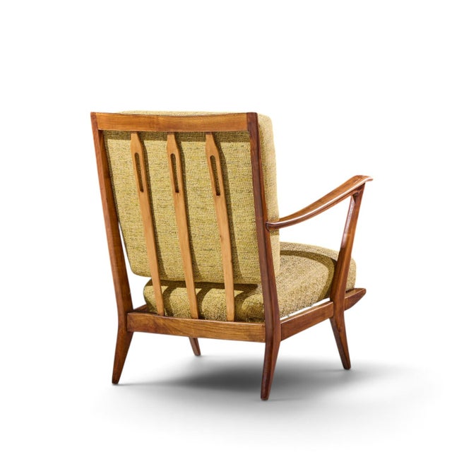Gio Ponti for Cassina Model 516 Mid Century Walnut Lounge Chairs - Pair For Sale - Image 10 of 12