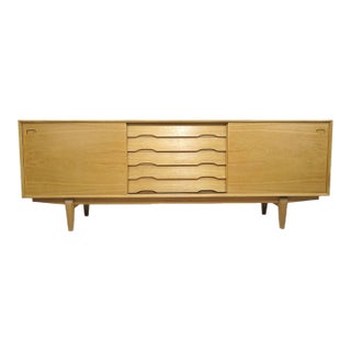 Finely Restored Danish White Oak Credenza Sideboard For Sale
