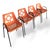 1960s Mid-Century Modern Space Age Orange Chairs, 1970s, Set of 4 For Sale - Image 5 of 9