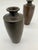 Japanese Vintage Japanese Silver Inlaid Bamboo Design Bronze Vase Set of 2 Meiji Period For Sale - Image 3 of 17