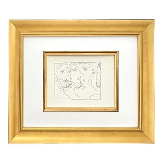 1970s Picasso 22 Four Men’s Heads Framed For Sale