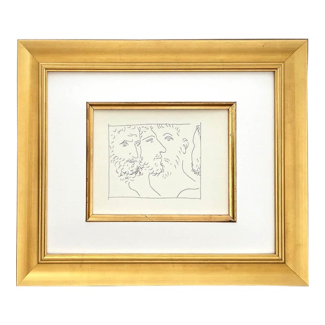 1970s Picasso 22 Four Men’s Heads Framed For Sale