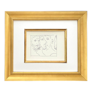1970s Picasso 22 Four Men’s Heads Framed