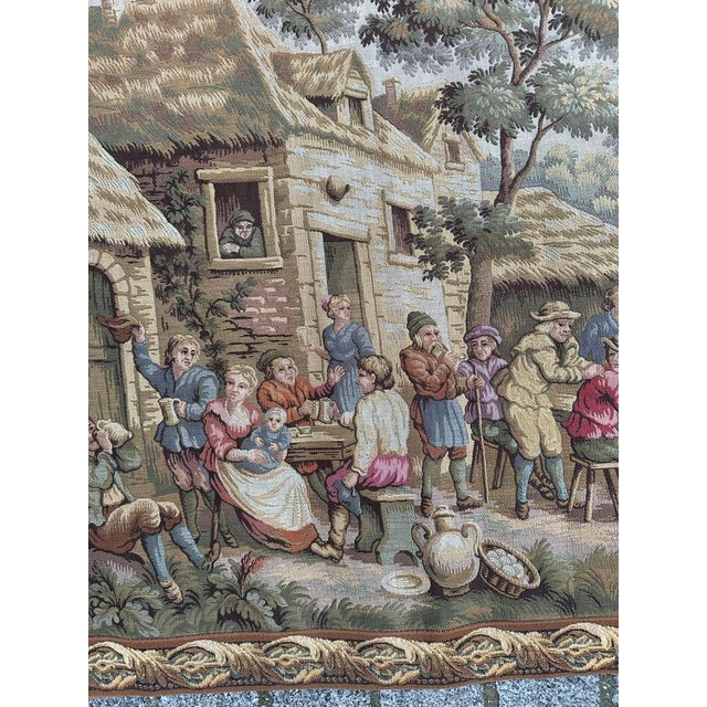 Gray Vintage French Jacquard Tapestry, 1970s For Sale - Image 8 of 18