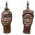 Metal Benin Heads Lost-Wax Casting, 1950, Bronze, Set of 2 For Sale - Image 7 of 7