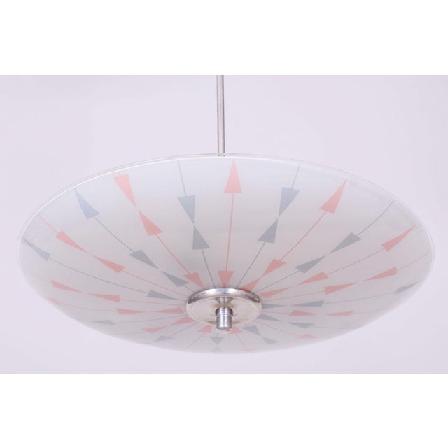 Mid-Century Modern Mid-Century Chandelier in Chromed Steel by Napako, Czech, 1950s For Sale - Image 3 of 13