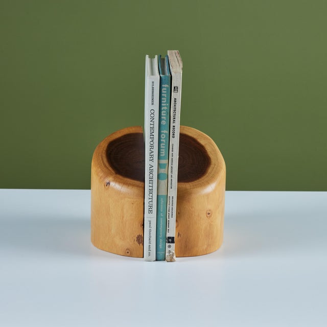 Wood Don Shoemaker for Señal Bookends in Solid Cocobolo For Sale - Image 7 of 12