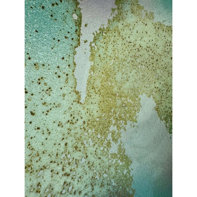 Blue Vintage Tony Evans Huge Abstract Modernist Raku Ceramic Studio Art Pottery Decorative Platter For Sale - Image 8 of 12