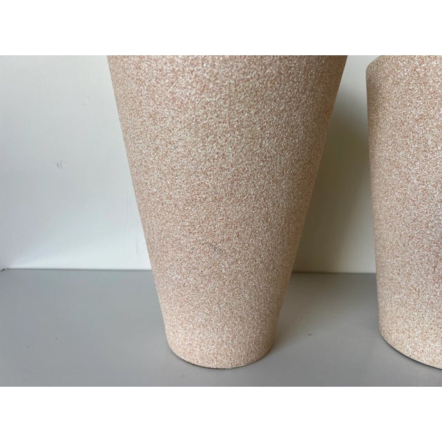 80's Postmodern Beige Ceramic Table Lamps - a Pair For Sale In Miami - Image 6 of 11