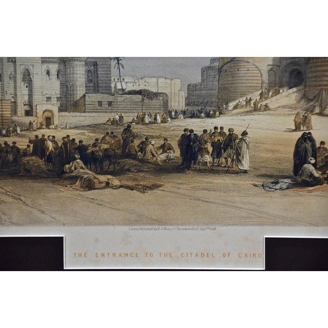 Mid 19th Century "Entrance to the Citadel Cairo": David Roberts ' 19th C. Hand Colored Lithograph, 1849 For Sale - Image 5 of 12