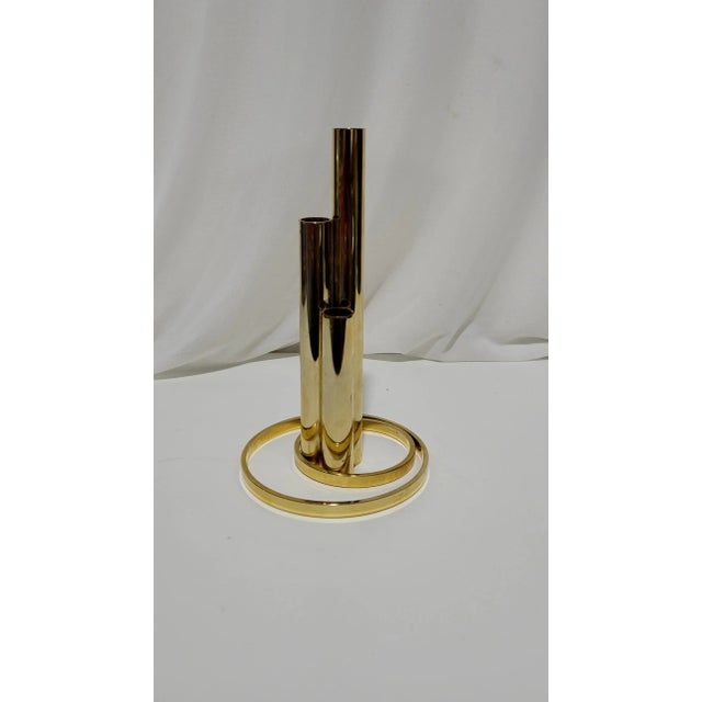 Mid-Century Modern Modernist Dorval Italy 24k Plated Bud Vase For Sale - Image 3 of 9