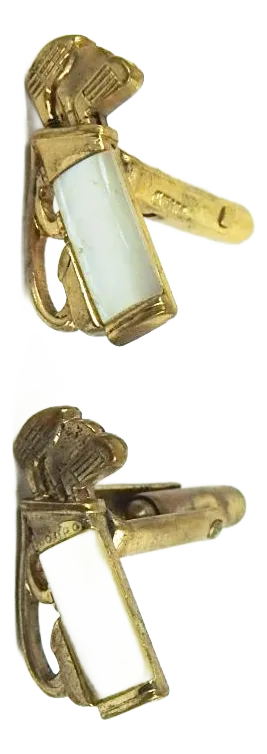 Vintage Oxford Golf Bag Mother of Pearl Cufflinks