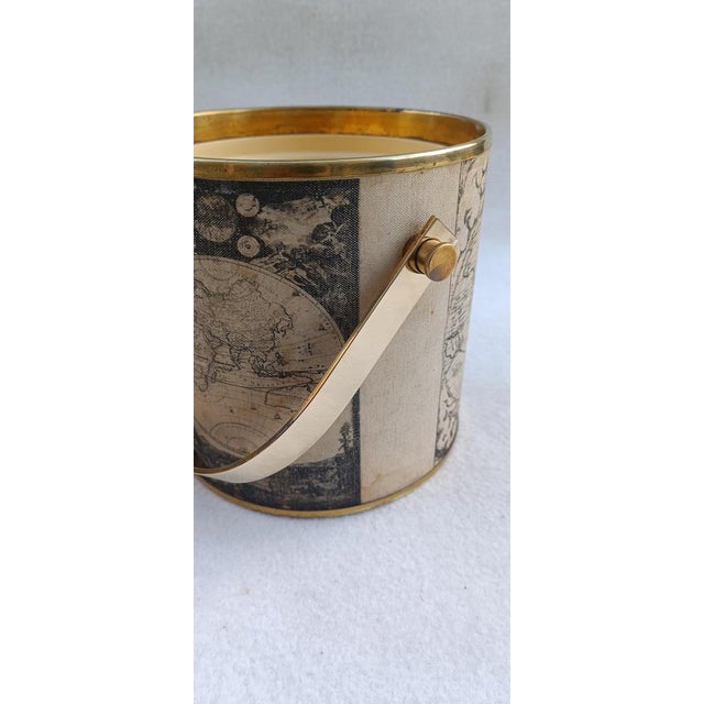 Vintage Ice Bucket with Geographical Map, 1970s For Sale - Image 4 of 14