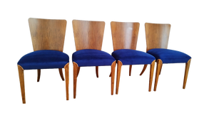 H-214 Chairs attributed to Jindřich Halabala for Up Zavody, 1950s, Set of 4