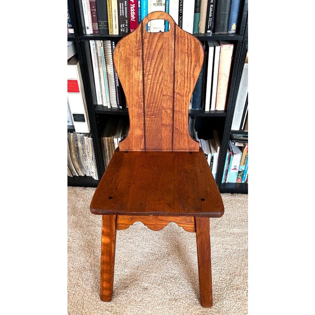 Early 20th Century Scalloped Arts & Crafts Chair For Sale In Los Angeles - Image 6 of 7