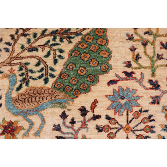 Classic Ziegler Beige Rust Hand-Knotted Wool Runner - 2'1'' X 4'11'' For Sale - Image 4 of 8