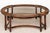 1970s 1970s Regency Revival Oval Figured Wood & Beveled Glass Coffee Table With Faux Bamboo Legs For Sale - Image 5 of 5