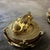 1980s 1980s Costume Jewelry Gilt Metal and Cabochon Glasses Italian Clip-on Earrings For Sale - Image 5 of 12