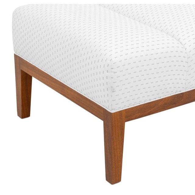 Contemporary White Upholstered Slipper Chair For Sale - Image 4 of 7