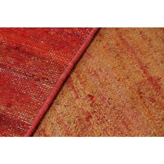 Textile Rug & & Kilim’s Contemporary Textural Rug in Red and Gold Tones For Sale - Image 7 of 7