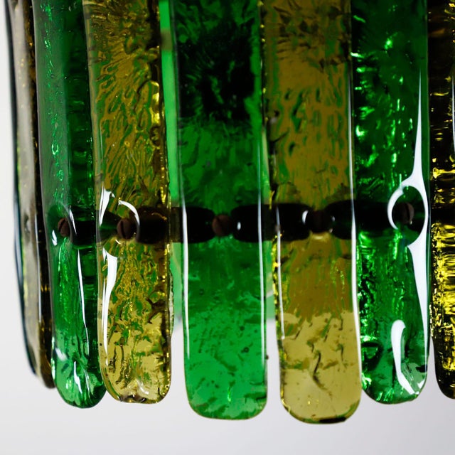 1970s Feders Hand Blown Glass Chandelier For Sale - Image 11 of 14