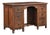 Vintage Teakwood Six-Drawer Pedestal Desk For Sale