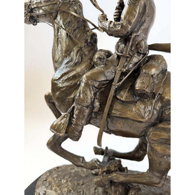 Trooper of the Plains, Bronze Piece After Remington - 19" H For Sale - Image 10 of 18