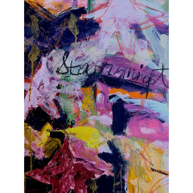 Starry Night..An Original Painting That Bursts With Electric Energy!!! For Sale - Image 4 of 4