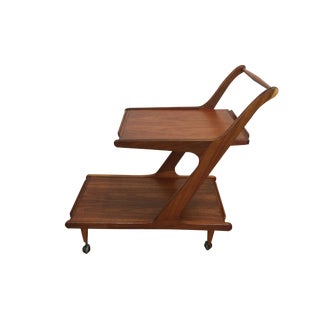 Mid Century Teak Serving/Bar Cart For Sale