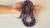 Metal Charoite Long Necklace With Gilt Silver Charoite Clasp, 33.5" For Sale - Image 7 of 8
