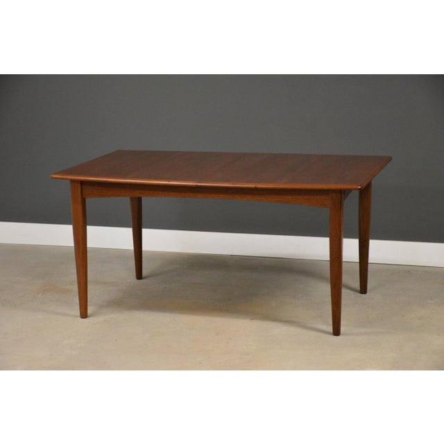 Mid 20th Century Danish Modern Teak Butterfly Leaf Dining Table For Sale - Image 10 of 13