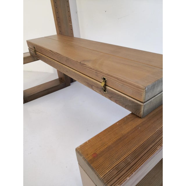 Vintage French Wooden Shelf, 1970s, in Good conditions. Designed 1970 to 1979