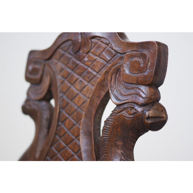 Set of Late 19th Century Hand-Carved Chairs Ornate Craftsmanship For Sale - Image 5 of 10