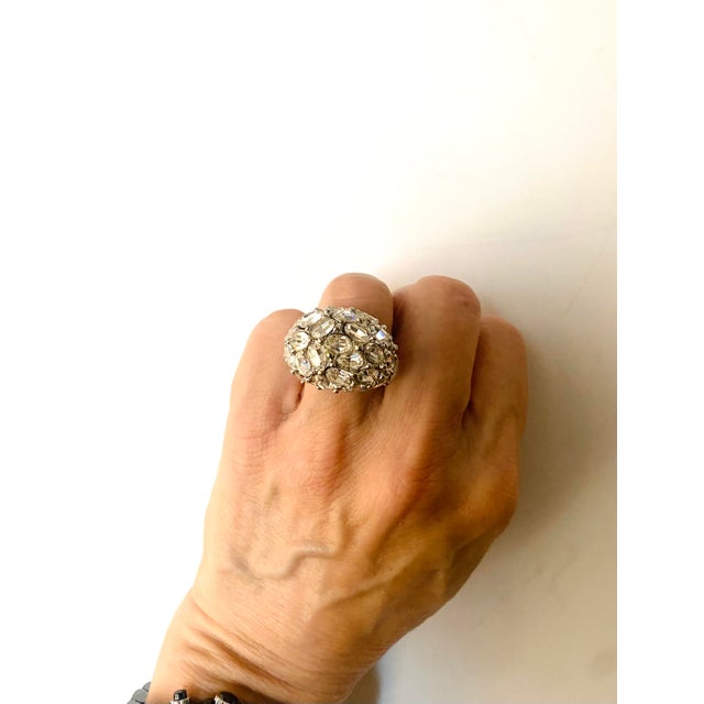 Kenneth Jay Lane Bombé Cocktail Ring, Circa 1990s, Size 6.5 For Sale In New York - Image 6 of 14
