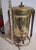 Mid 20th Century Decanter and Tumbler Set Brass Coffee Urn Dispenser With Wood Accents For Sale - Image 5 of 7