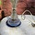 Blue Vintage Clear & Blue Glass Table Lamp For Sale - Image 8 of 10