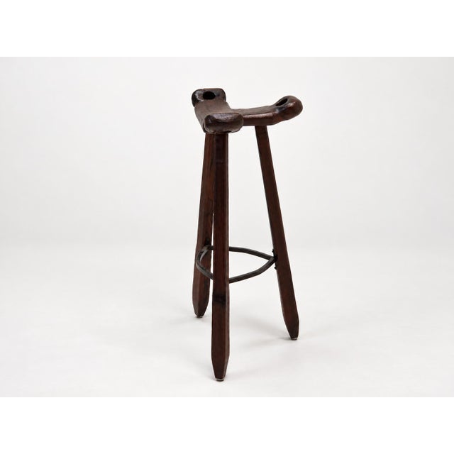 Brutalist Vintage Brutalist Marbella Stools attributed to Sergio Rodrigues, 1970s, Set of 2 For Sale - Image 3 of 12